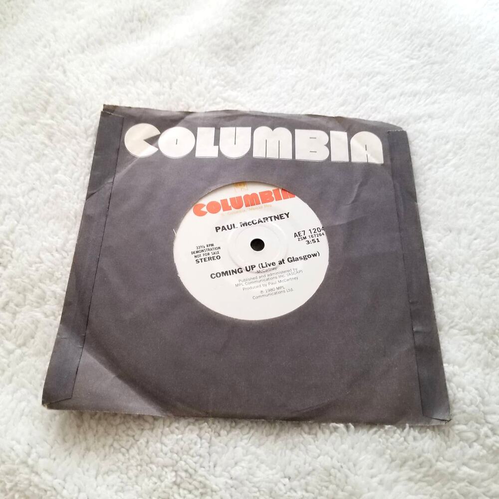 Paul McCartney LIVE AT GLASGOW 33 1/3 vinyl record single 1 sided promo rare